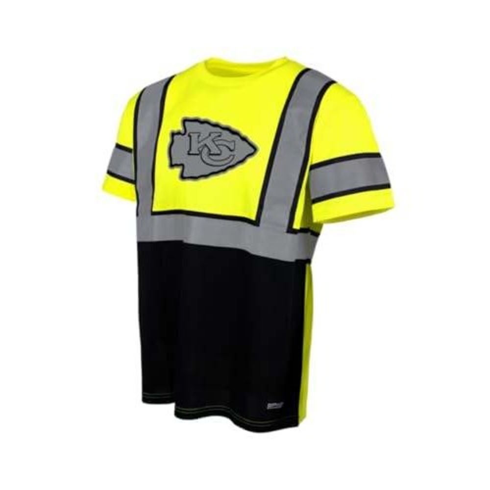 Buffalo Outdoors Safety T-Shirt Mens XL Yellow New Kansas City Chiefs Hi-Vis NFL